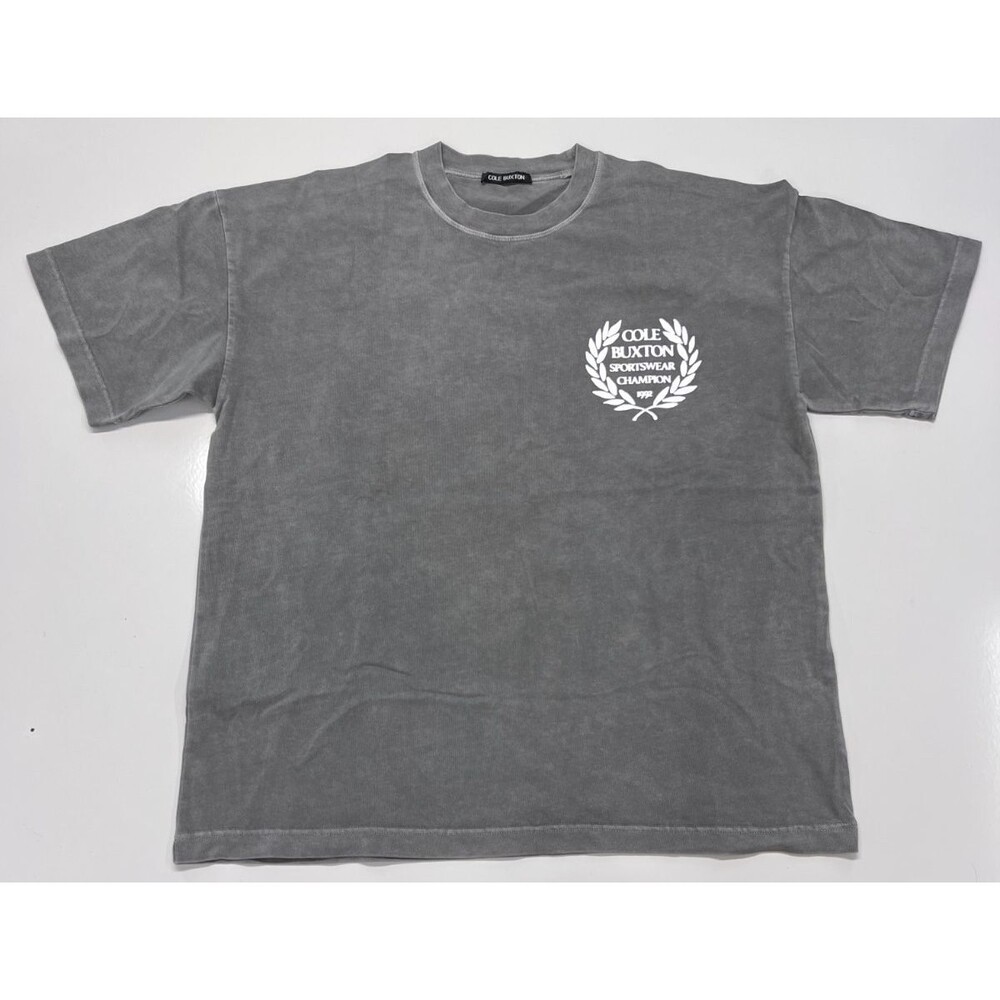 Cole Buxton Champion T-Shirt washed black Wreath Logo BNWT XL